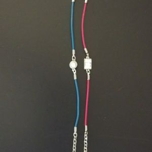 2 Lia Sophia leather strap bracelets